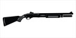 © SajedUl - A simple black and white classic Pump action illustration of Shortgun depicts a single isolated with details for using any design.eps