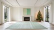 © NoorArt Studio - Modern living room with christmas tree and fireplace