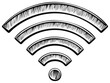 © Григорій Ординський - Sketch style WiFi signal waves representing wireless internet connection and digital technology