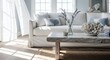 © Arya - Coastal Home Interior With White Sofa And Beach Inspired Decor
