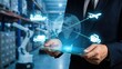 © Anusa - Streamlining global supply chain management innovations in logistics and technology warehouse setting professional perspective