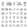 © PixGen - Comprehensive Set of Agriculture and Farming Line Icons for Rural Life and Harvest Concepts