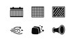 © Cezar_911 - Set of linear car filters and cleaning icons in black and white