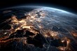 © Oleg - Overview of Europe at night showing city lights and connections between communities from a satellite view