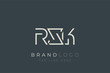 © drawfastpro - RXK abstract letter logo design. Modern Business Logo Design With Abstract Typography and Contemporary Style