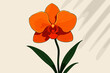 © Olha - Orange Orchid Elegance. Elegant single orange orchid against a clean minimalistic background, vibrant and bold tones vector