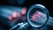 © Justlight - Focused view of fiber optic cable ends being examined under magnification shallow depth of field showcases critical assembly fidelity in a blurred setting.