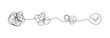 © kolonko - Chaos line problem solve concept. Mess order arrange untangle brain calm problem mind solution