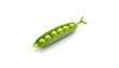 © Awais - Green peas isolated on white, Fresh green peas