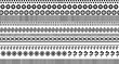 © Umme - Decorative black and white border pattern set, floral and geometric ornament designDecorative black and white border pattern set, floral and geometric ornament design