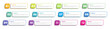 © Chikichirony - Bullet points numbers from 1 to 12 list markers vibrant color accents, designed for infographics, process, timelines or step by step guides, progress