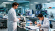 © Евгений Михайлов - young female scientist working in laboratory