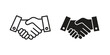 © John - Handshake icons Symbol, logo illustration. icon concept for web design