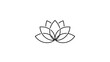 © arby - Simple Lotus Flower Line Art Illustration.