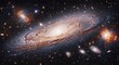 © naomi - 深遠な宇宙の闇に広がる巨大な渦巻銀河が眩い光を放ち中心から美しく輝く腕には数えきれない星々が鮮やかに散らばり壮大な宇宙の芸術が広がる. AI Generated