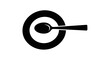 © J V C K Art - Minimalist Black Spoon and Circle Logo Design.
