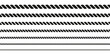 © TaqwaaArtworks - Collection of Black and white rope icon line pattern vector stock illustration