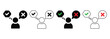 © Habibullah990 - Agreement and Disagreement Concept with Thought Bubbles and Yes No Symbols