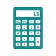 © Nasima - Simple green calculator with white buttons and numbers