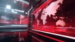 © arsya - News studio red world map screen