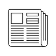 © MstSabrina - A line art icon illustrating a folded newspaper representing news and media