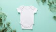 © esta - baby onesie on green background