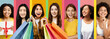 © Prostock-studio - A group of smiling individuals celebrate their shopping experience. They hold colorful bags and display excitement, showcasing joy and friendship in a vibrant setting that captures their enjoyment.