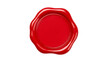 © Waqas Stocks - Red wax seal stamp, blank circle for customization, symbol of authenticity, isolated PNG