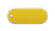 © Aulia - Yellow Price Tag with Stitching on White Background