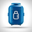 © Grafis - Glossy blue device with a white container icon on front