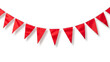 © Muhammad Umar - Red triangular pennant banner on white background for party decoration and celebration