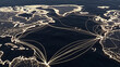 © Kevin - Global network connecting continents with glowing lines across the ocean, symbolizing international communication and connectivity in a modern world.