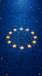 © Jim - EU stars glow on abstract digital network. Futuristic tech connects global data points. Cybersecurity laws ensure data protection privacy for all citizens. European Digital Governance, Cybersecurity