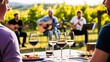 © Zee - Outdoor wine tasting with live music and relaxed social gathering