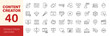 © Dear Lala - Content creator icon set. Editable line icons. Vector illustration.