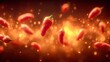© Visglow - Red chili peppers float in an eye-catching, fiery, and vibrant background.