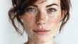 © AnnovaGraphics - Close-up portrait of a beautiful woman with freckles and green eyes
