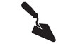 © Olise - Black trowel tool isolated perfect for construction designs on transparent background silhouette