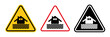 © rea - Flood disaster signs collection Silhouette flat icon design element.