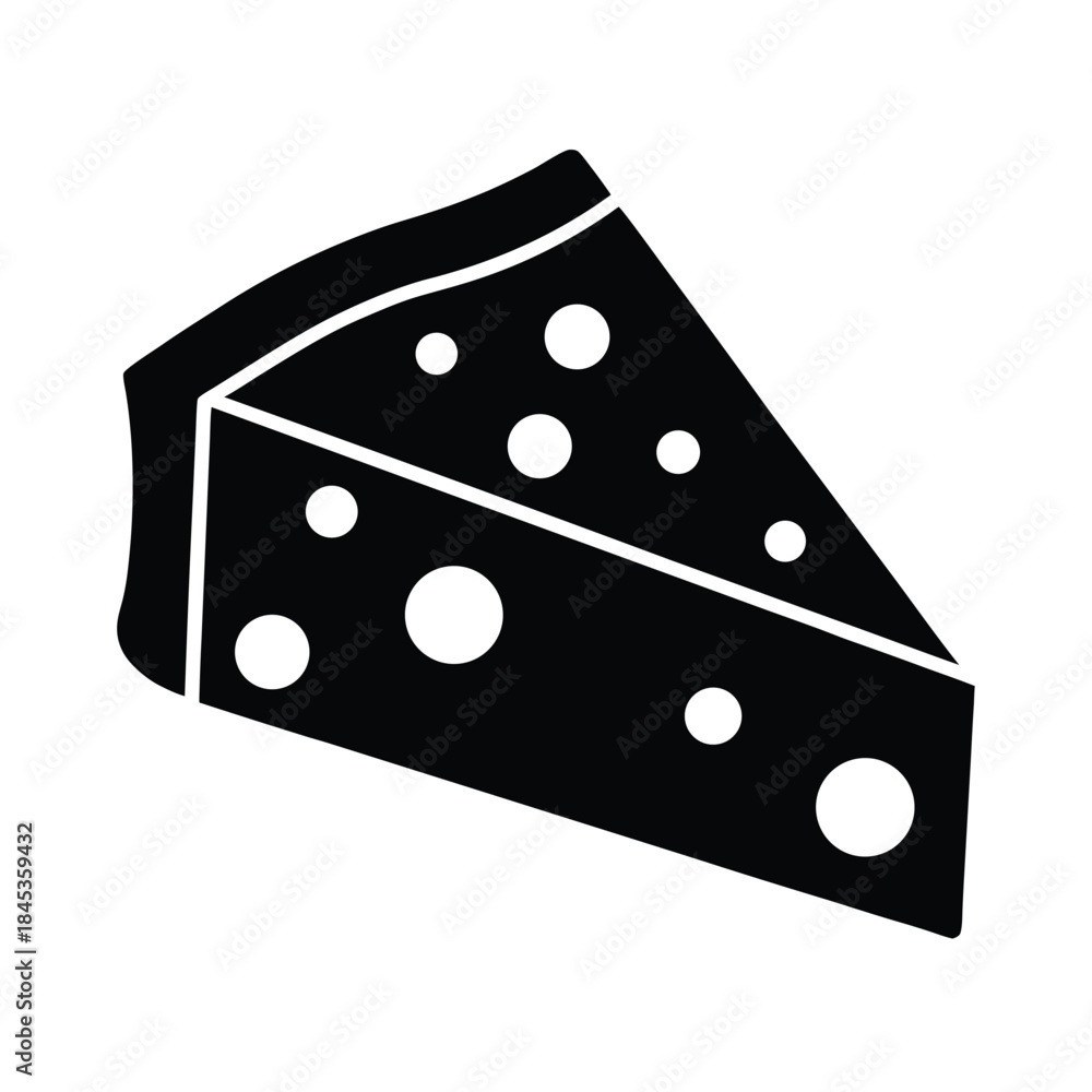 Cheese Wedge Vector Illustration