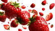 © Maestro - Vibrant fresh strawberries, whole and halved, bursting with juicy color for vibrant food and beverage marketing and healthy eating promotions