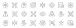 © warmworld - Focus and concentration thin line icons set. Editable stroke. Vector