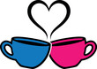 © Faried - Coffee cups love couple romance coffee for two.