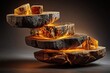© Izanbar MagicAI Art - peaceful symbolic illustration for World Day of Social Justice: balanced stone scales on a neutral background, equal weights glowing softly