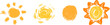 © vvvisual - Cartoon doodle suns various shape in hand drawn sketch style made from pencil, marker or chalk crayon. Set of scribble vector illustration elements for children book or sticker.