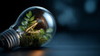 © Denis Yevtekhov - Green energy concept, sustainable power generation, renewable electricity production, eco-friendly energy systems, environmental conservation technology, clean power solutions, with copy space