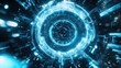 © PikePicture - Abstract digital portal showcasing big data flowing through a futuristic cyberspace tunnel, representing advanced information processing and the interconnected global network