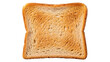 © Father Studio - A single slice of toasted brown bread on a white background, crusty edges and soft interior visible