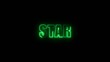 © My studio - Bright green neon star text glowing with a futuristic outline on a dark Generate title without using the word 'Title:' before it. background