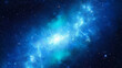 © AbdullahAl - A mesmerizing view of a glowing blue nebula in the deep, star-filled cosmos